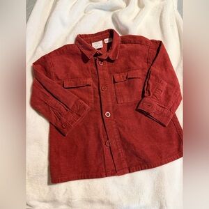 Zara Kids Red Button Down Shirt